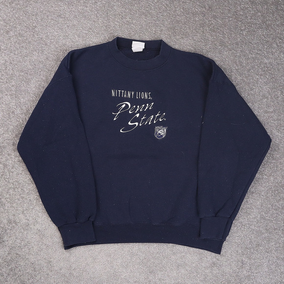 Vintage 90s Penn State Nittany Lions XL Blue Long Sleeve Pullover Sweatshirt - Picture 1 of 11